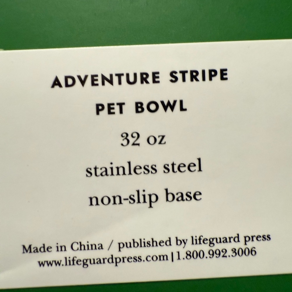 NEW kate spade multi-colored Striped Dog Bowl. pink/red/blue/green adorable! - Picture 9 of 10